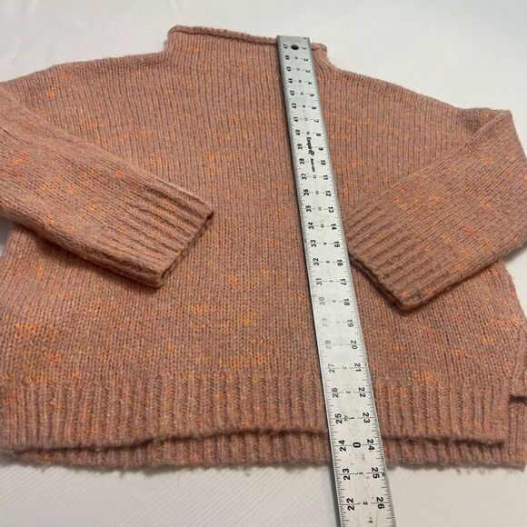 Madewell Pink Mock Neck Wool Alpaca Sweater Size Small - Picture 8 of 8